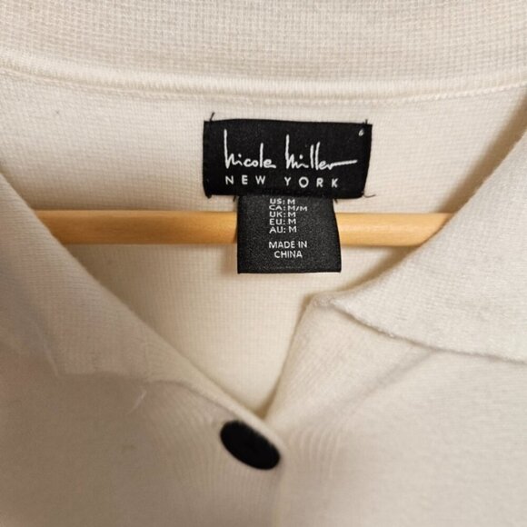 Nicole Miller New York Women's Button Front Belted Mini Sweater Dress Size M. - Picture 10 of 15